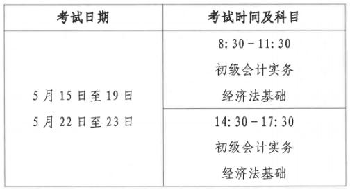 贵州省财政会计网：2021年初级会计职称考试日程安排通知
